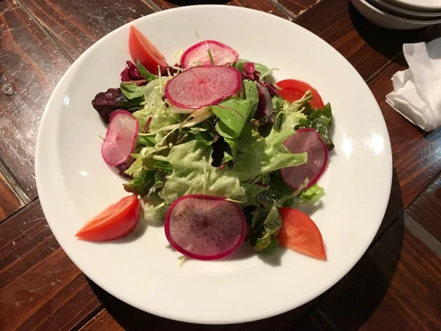 Even a simple salad is a visual treat in Japan.