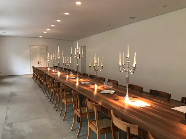 There's nothing to distract from the wine in the Markus Molitor tasting room.