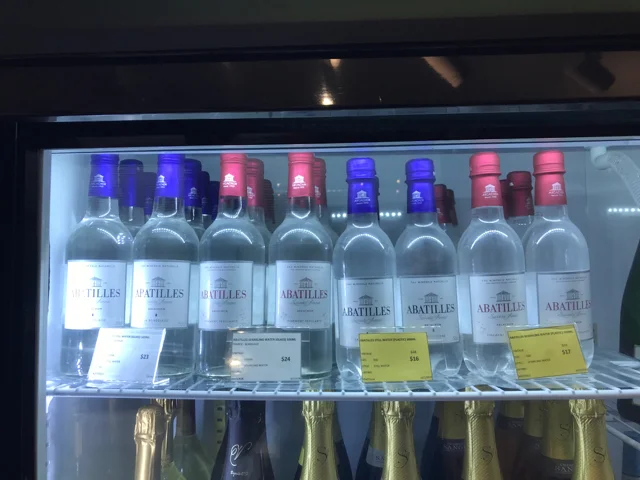 Just what every Francophile needs, water from Bordeaux. A French associate compared this to buying bags of oxygen from the Canadian Rockies. Let us know if you're in the market. We know a guy.