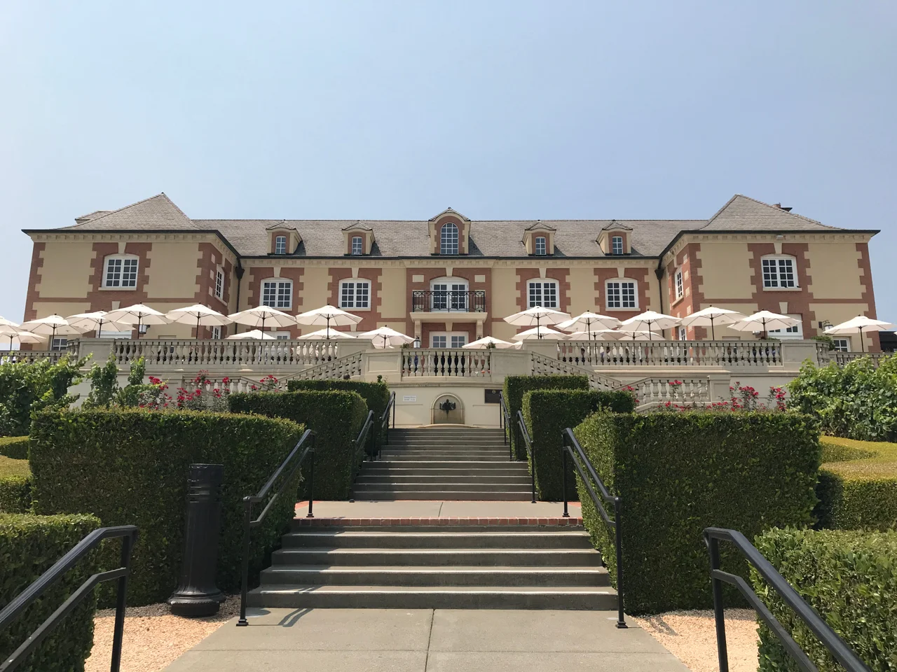 Wine is the only industry that likes to set up shop in a castle. (Or a modern building that looks like one.) Bigger is better?