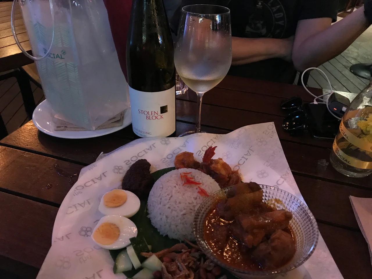 An Aussie Riesling on a hot night in Kuala Lumpur.