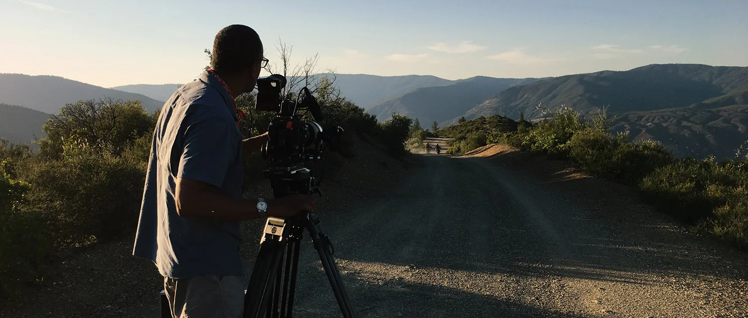 Gerry shooting the end sequence driving shots on a 300mm lens with a doubler