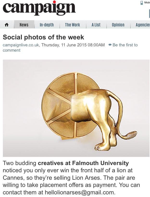 The Cannes Lion Arse Award