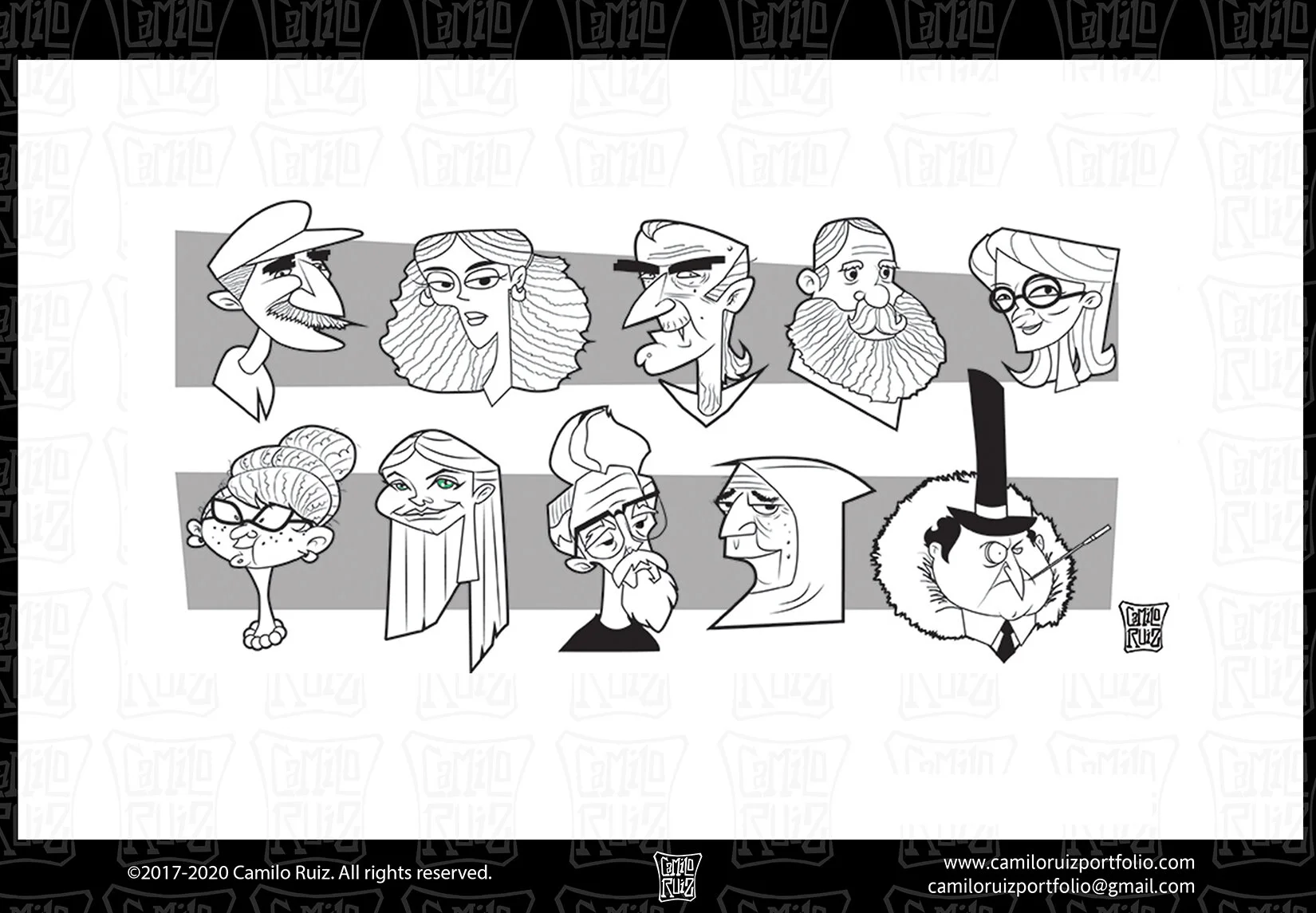 CharacterDesign_faces b-w_01.jpg