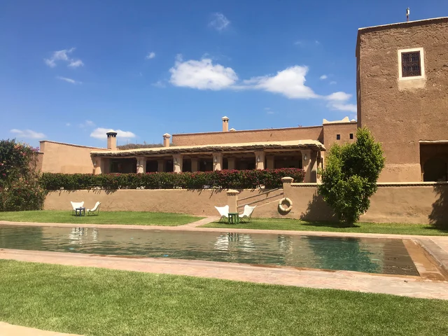 Yoga Explorers yoga holiday Marrakech. One of two pools at this fabulous yoga retreat.