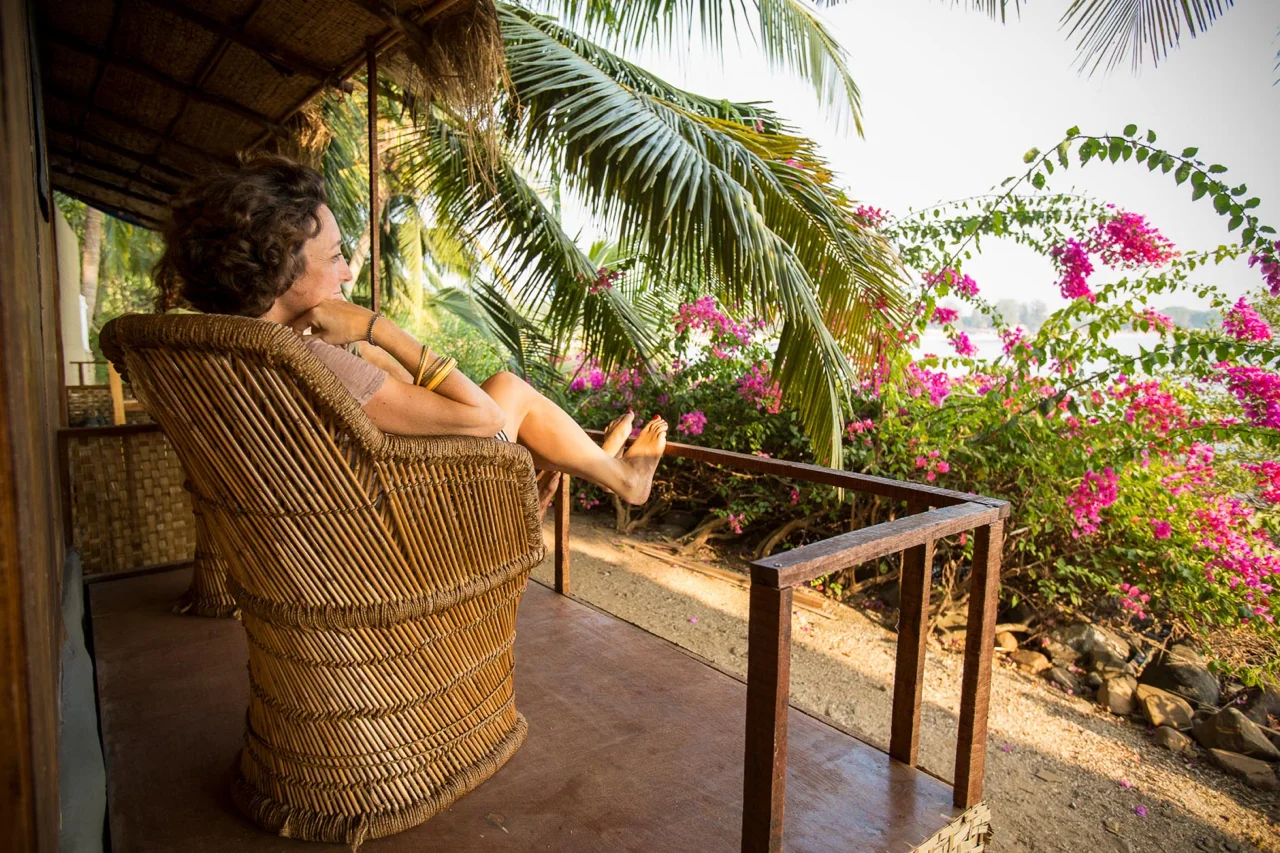 Yoga Explorers yoga retreat in South Goa - beautiful view from the private vernada