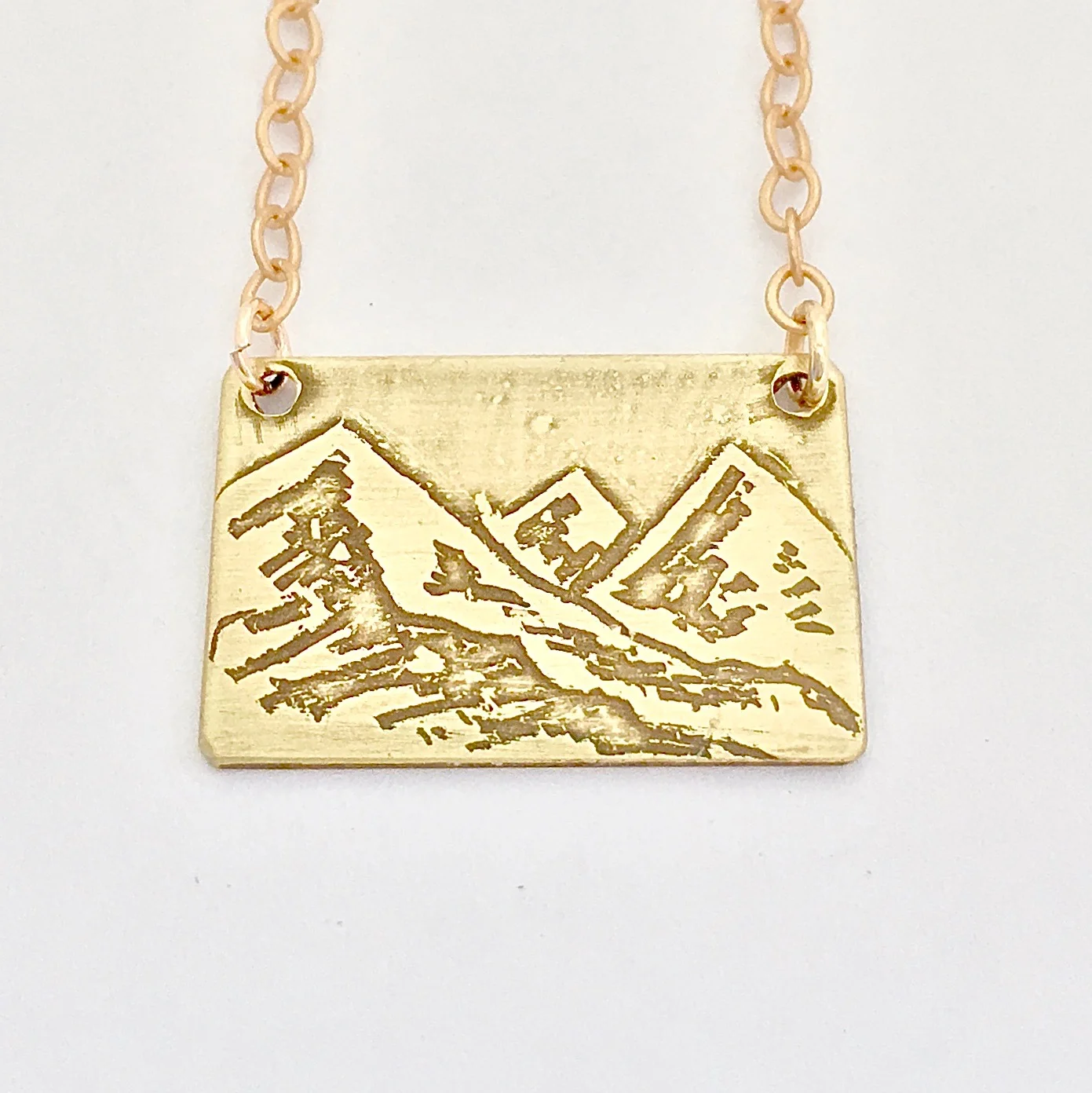 Handmade Etched Mini Three Sisters Necklace