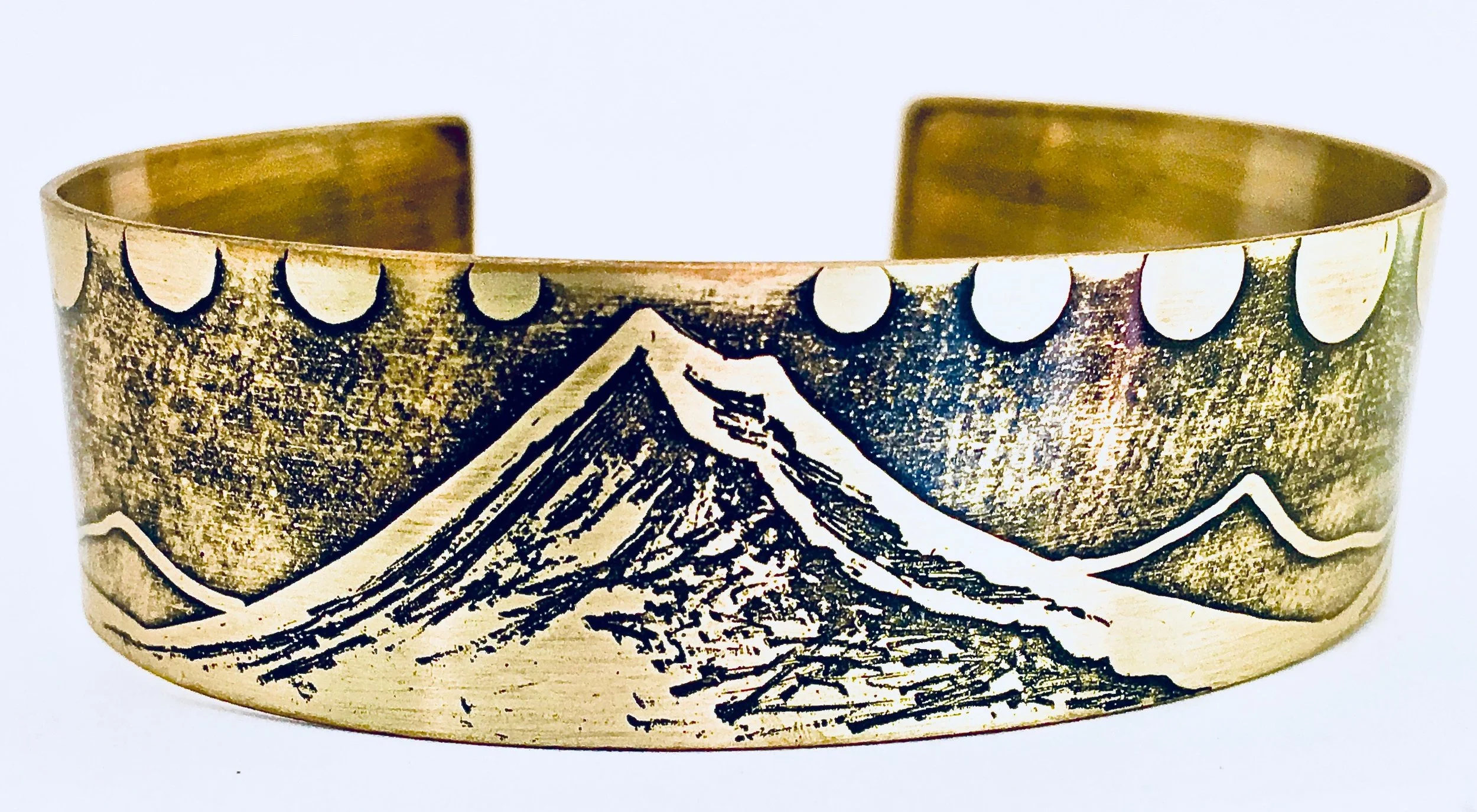 Large Mount Hood Etched Bracelet