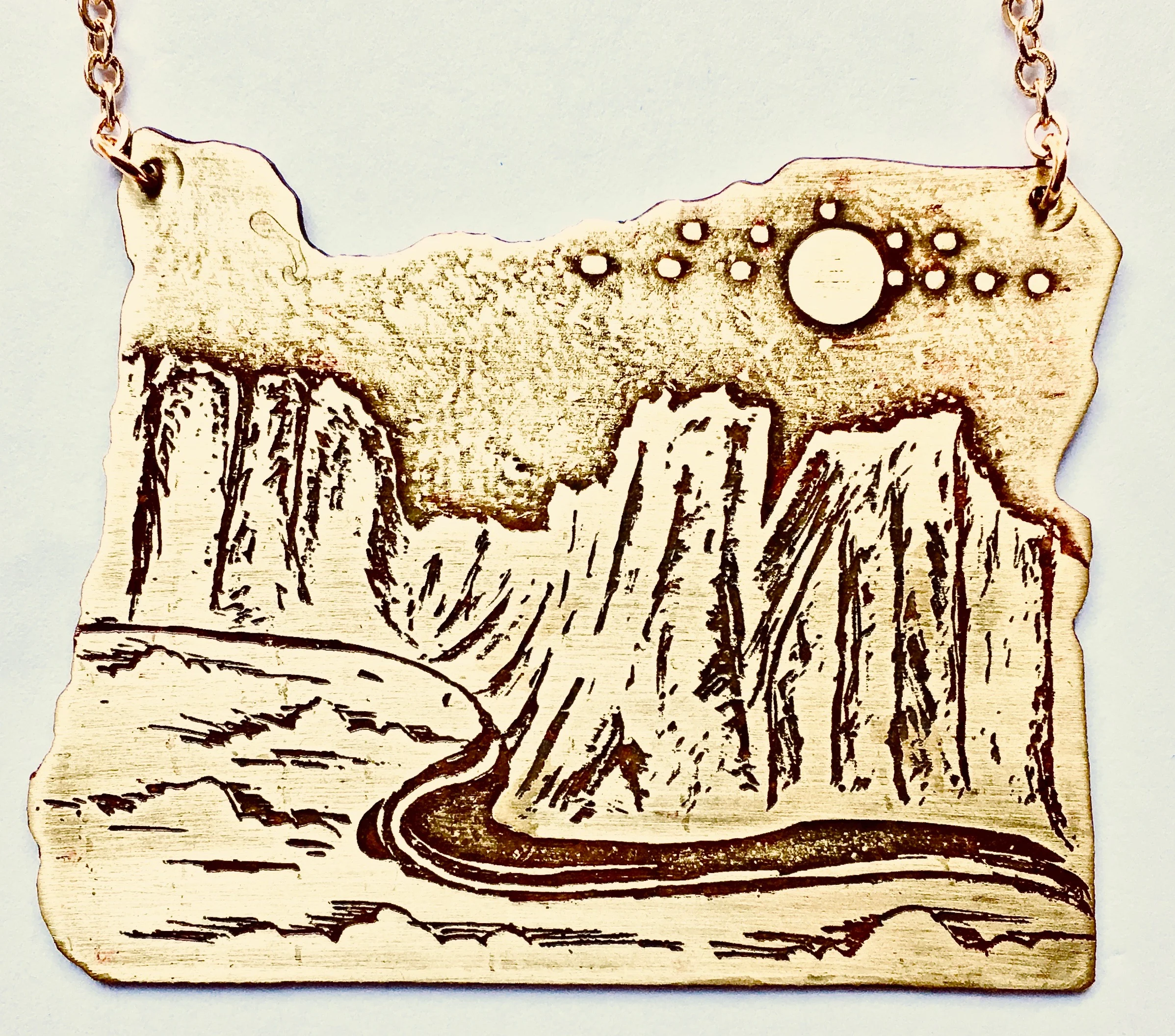 Oregon Cutout Etched Smith Rock