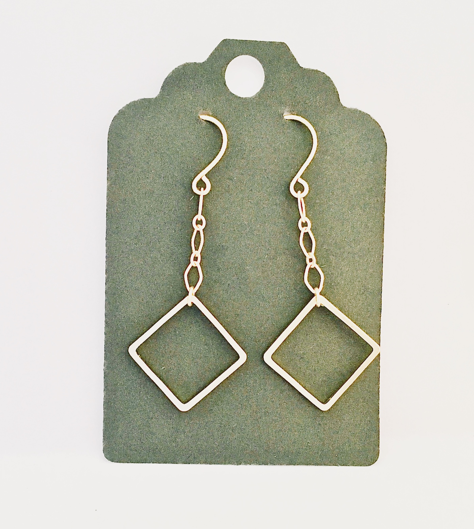 Handmade Square Silouette Earring