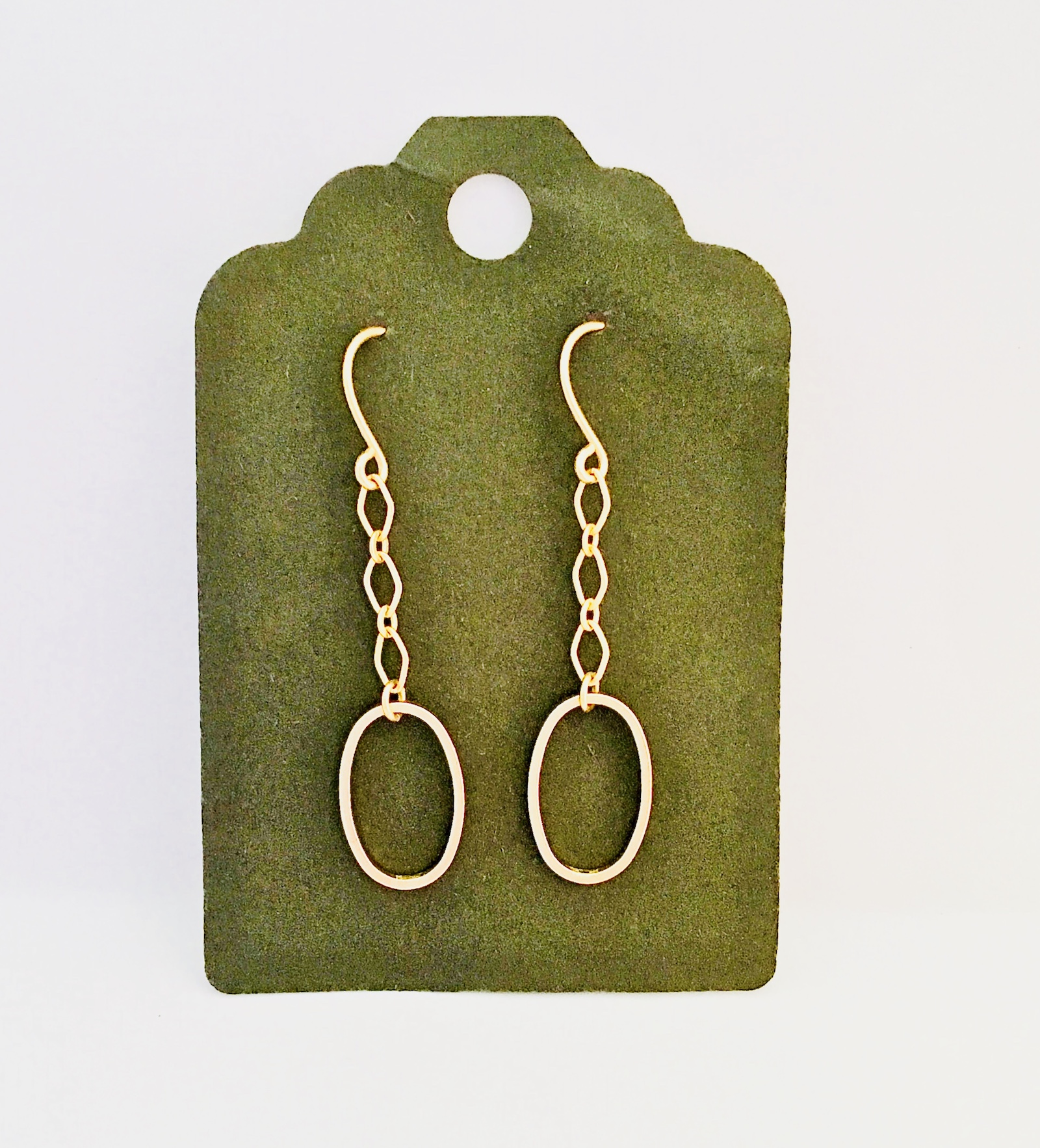 Handmade Oval Silouette Earring