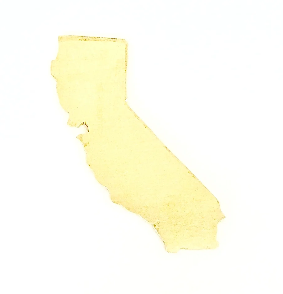 Handmade, Customizable, Hand cut, California Necklace