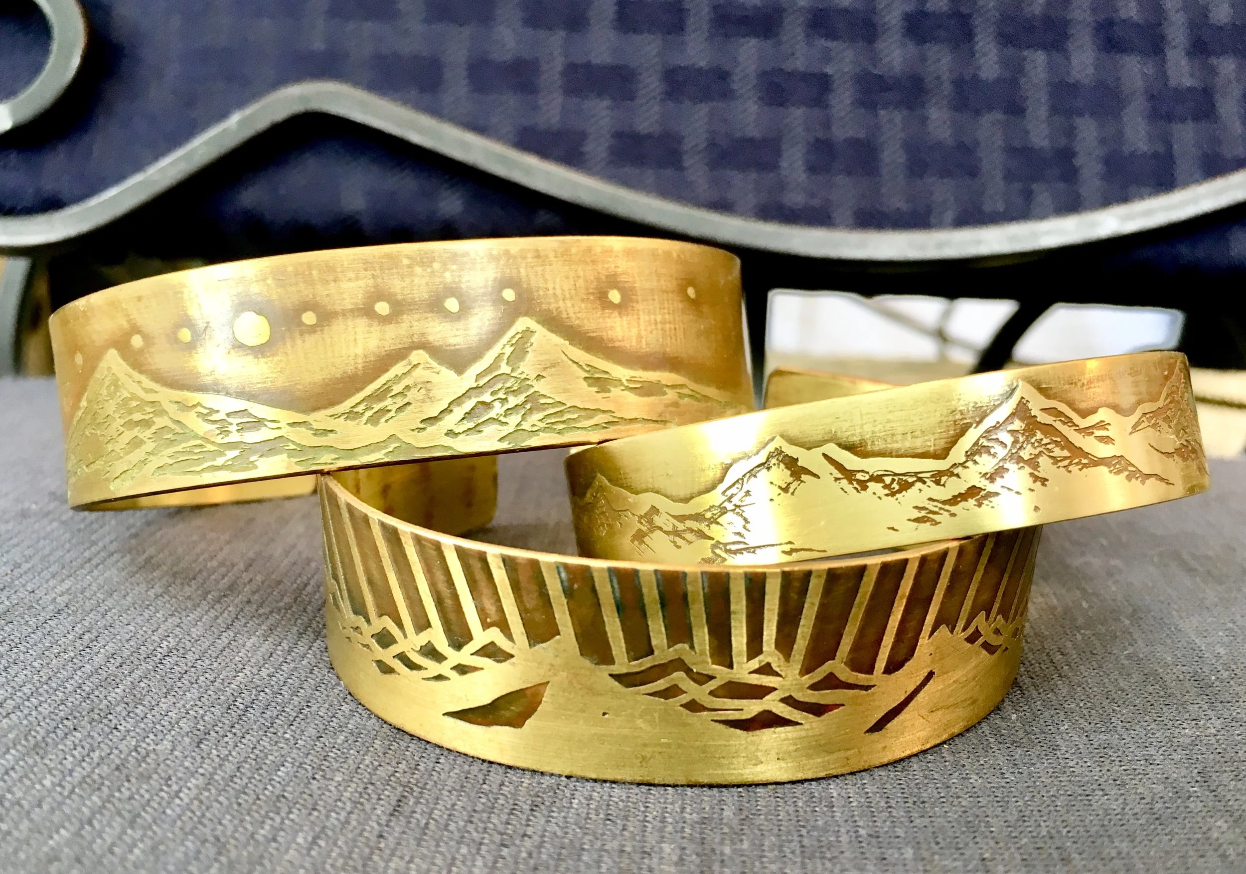 Mountain Range Bracelet Cuffs
