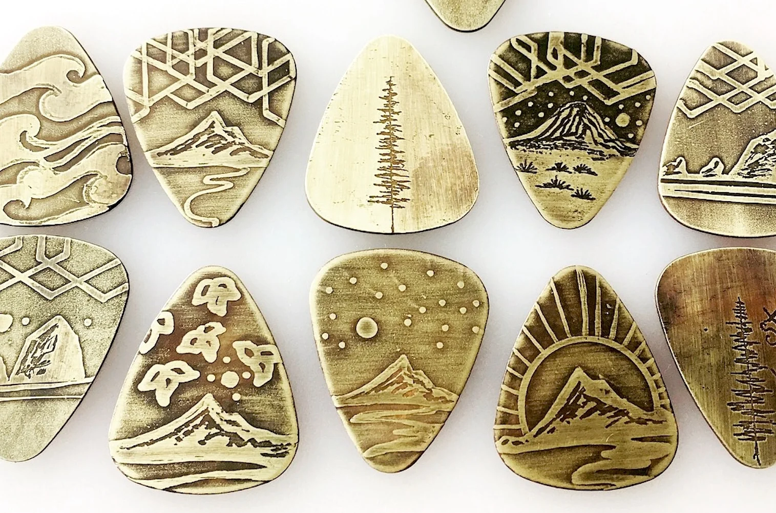 Artisan Made Acid Etched Guitar Picks