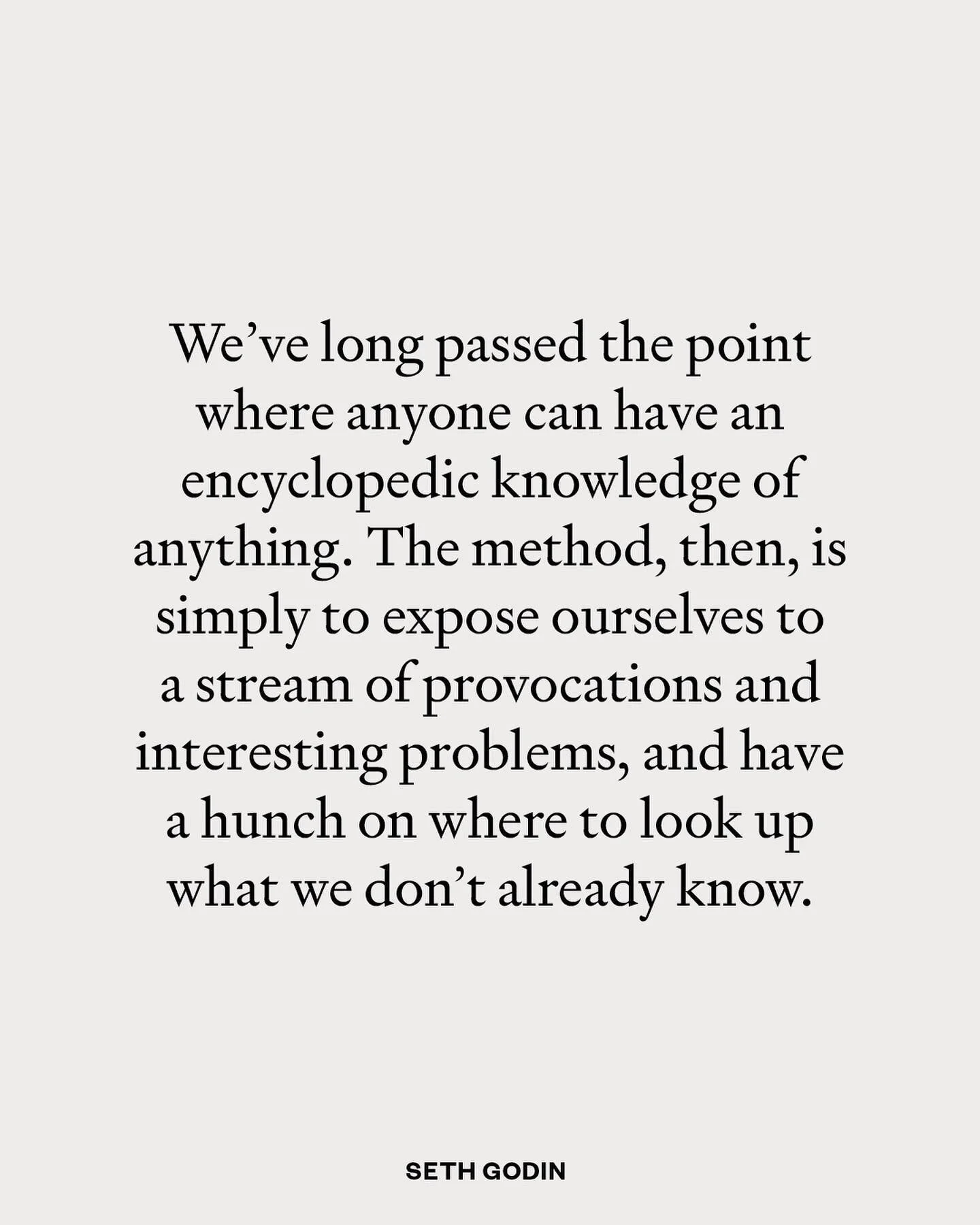 Seth Godin @sethgodin is an entrepreneur, best-selling author, and speaker. In addition to launching one of the most popular blogs in the world, he has written 20 best-selling books, including The Dip, Linchpin, Purple Cow, Tribes, and What To Do Whe
