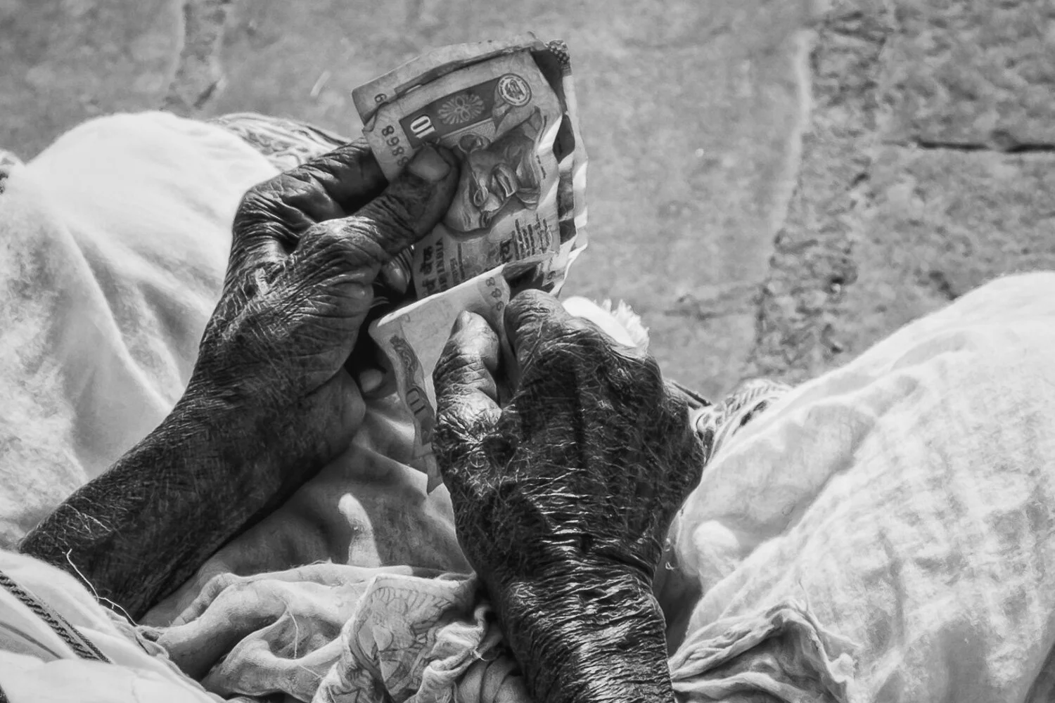 In the hands of the Mahatma