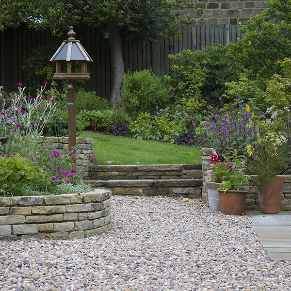 Terraced cottage garden, Burley Woodhead