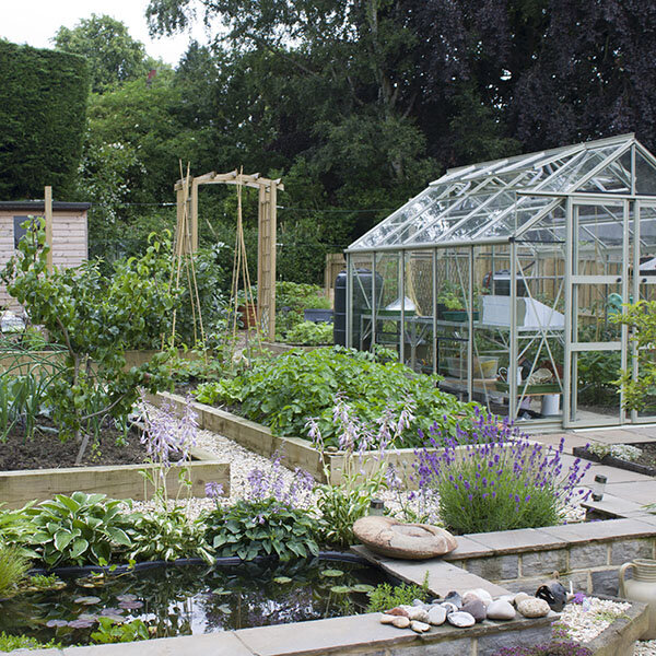 Organic fruit and vegetable garden, Burley in Wharfedale