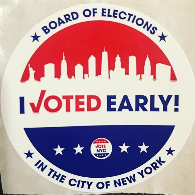 Voted Early! #aoc @aoc @votejgr @__jessicaramos__  #democracy #usa #unitedstates #vote #earlyvoting #nyc #queens #district34 #district14 
#jacksonheights