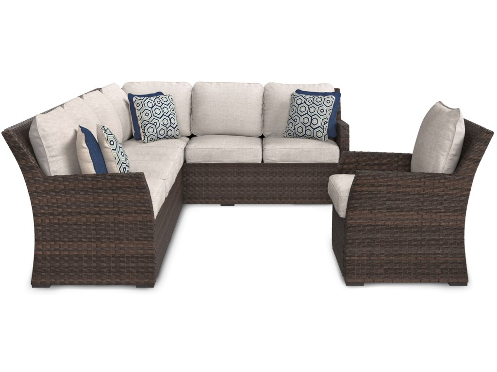 Sandpiper Outdoor 2-Piece Sectional &amp; Lounge Chair Set