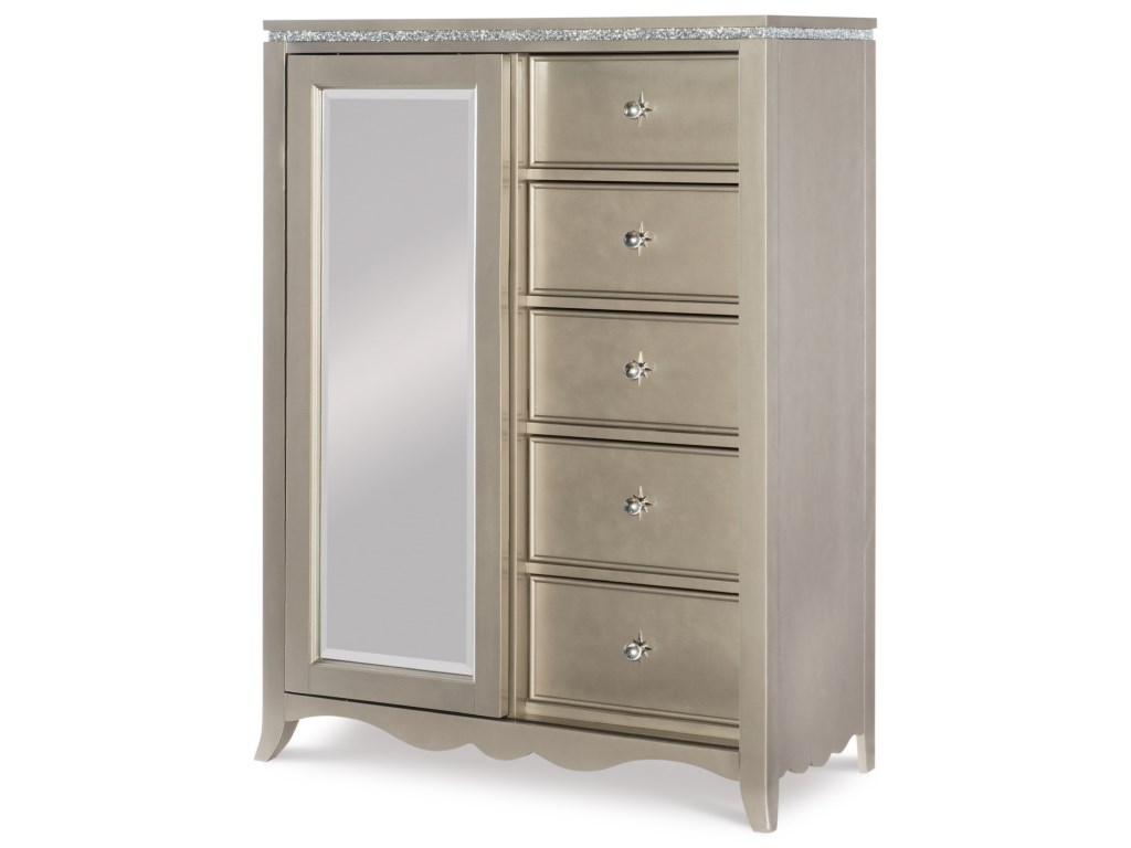5 Drawer Chest With Sliding Mirror