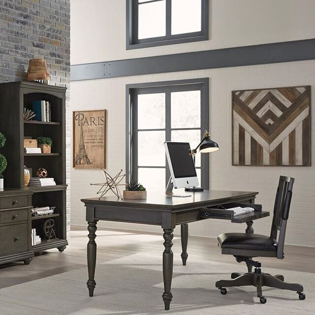 Working from home? Make it stylish, functional and comfortable with this Oxford writing desk with drop front keyboard storage and plenty of work space! 💻⁠
⁠
📷-Aspenhome Oxford 72&quot; Writing Desk ⁠#linkinbio⁠
⁠
Shop home office online at www.belf