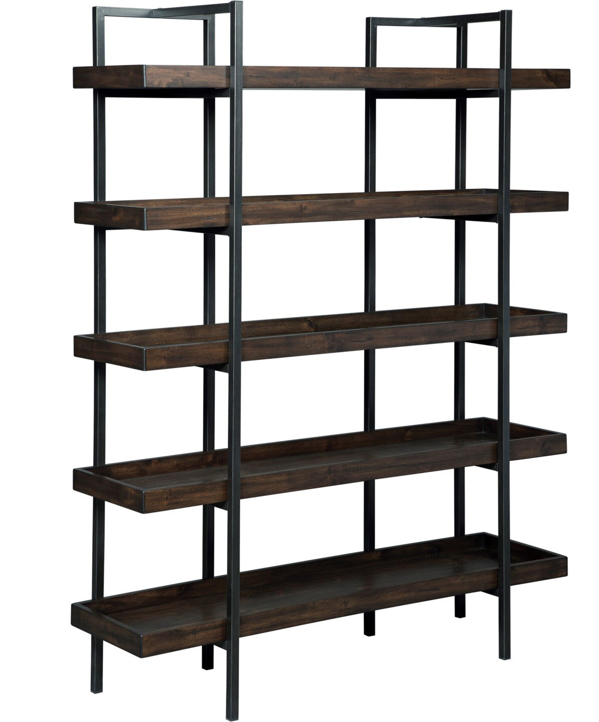 Modern Wood and Metal Bookcase
