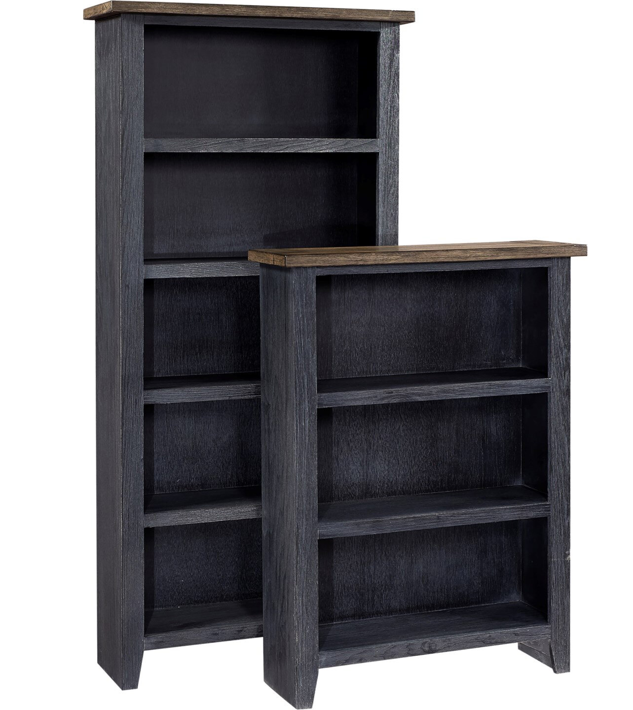 Rustic Black Bookcase