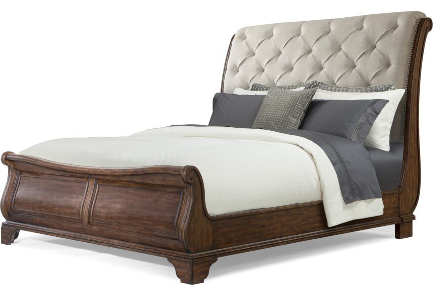 Dottie Upholstered Sleigh Bed 