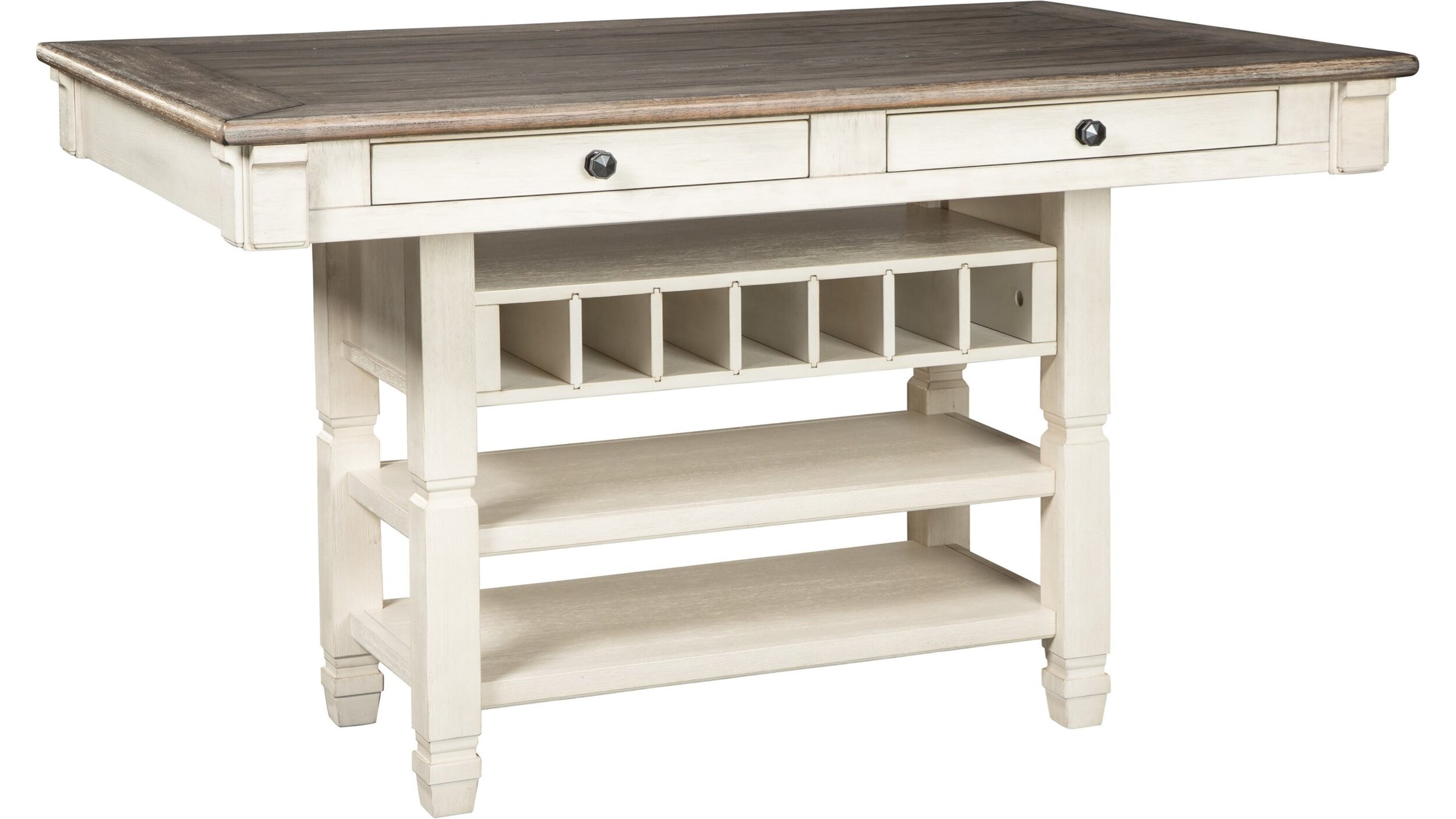 Bolanburg Counter Height Table With Wine Storage 
