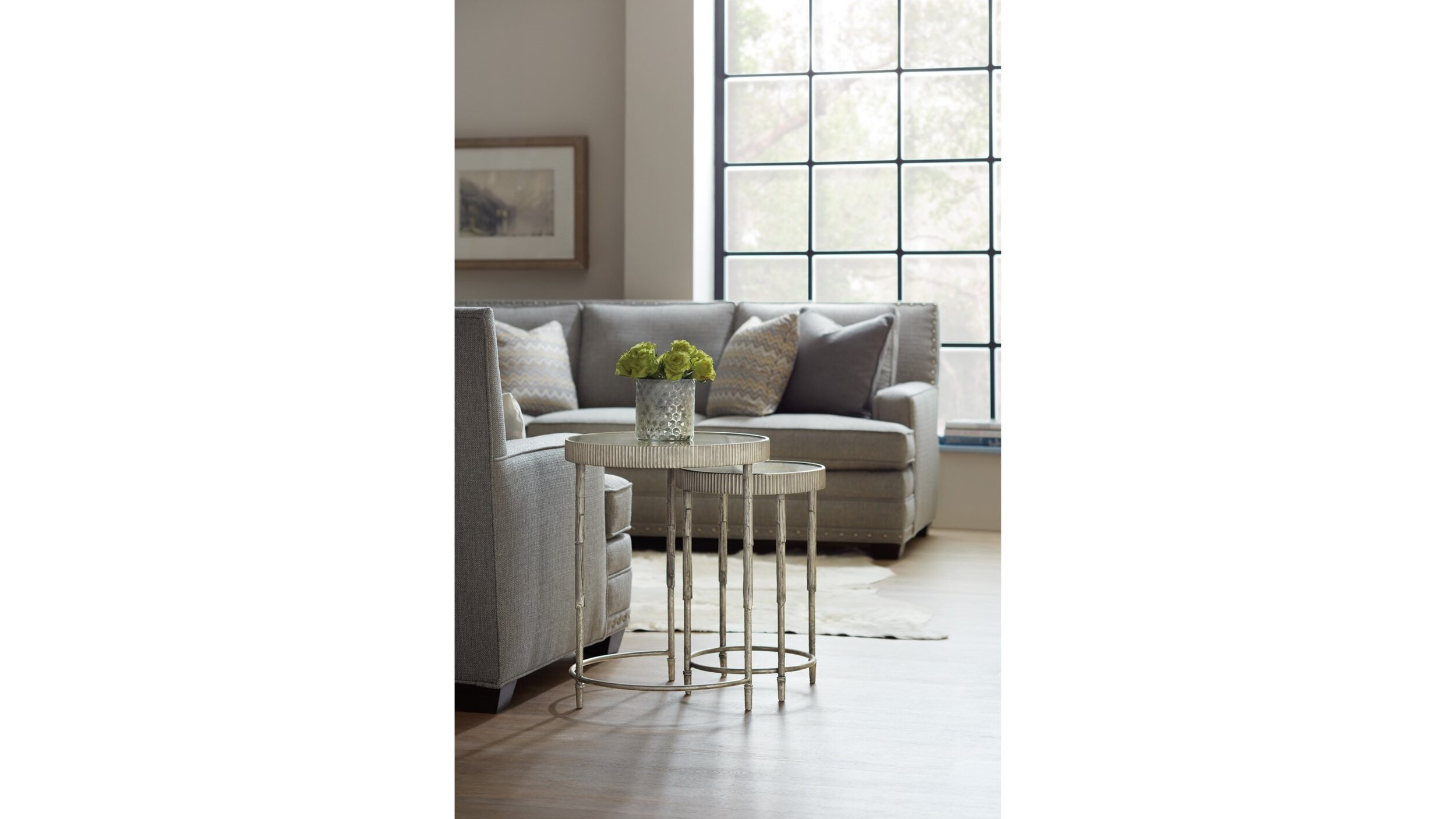Gray/Silver Accent Nesting Tables 