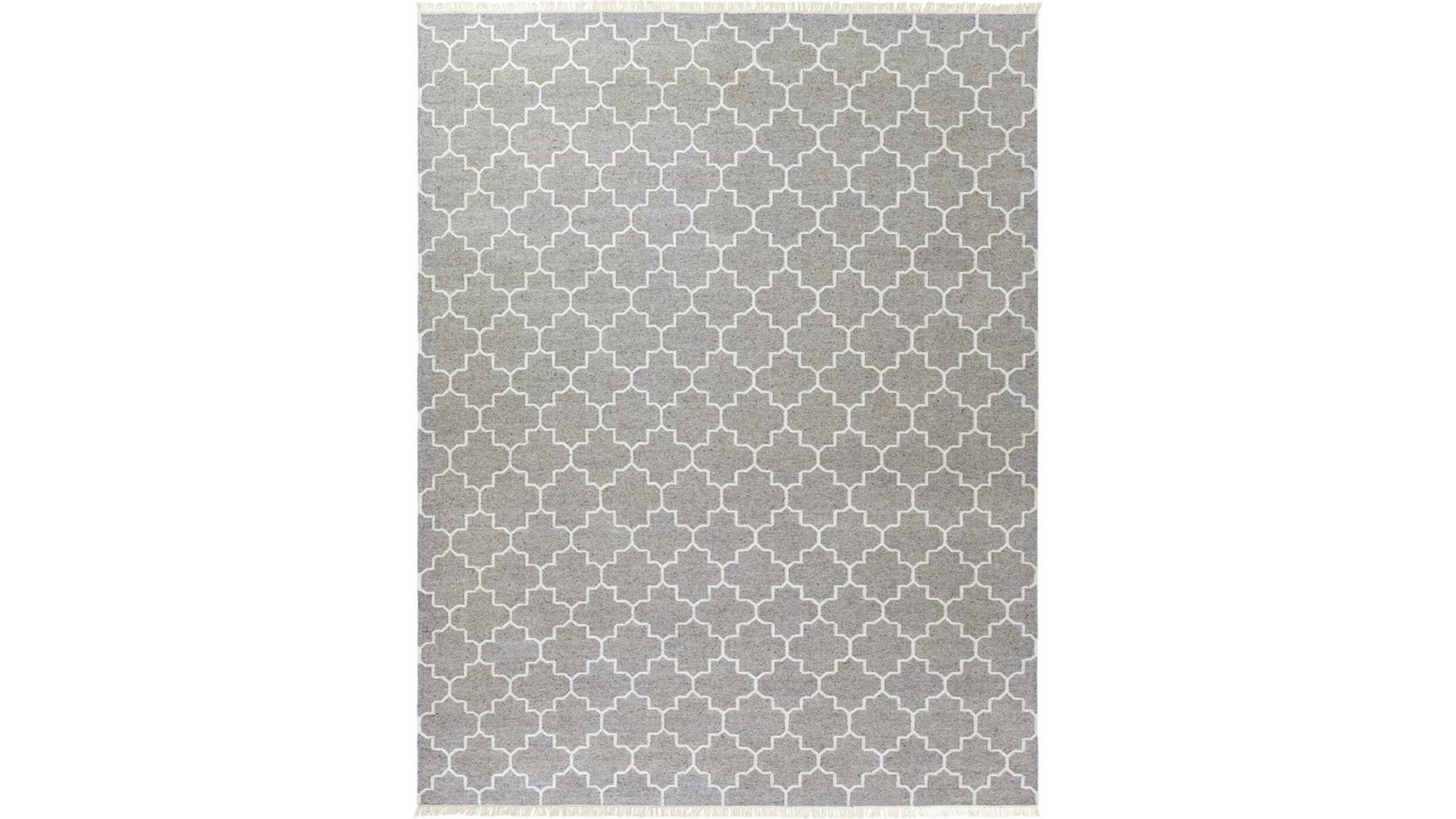 Gray and White Area Rug 