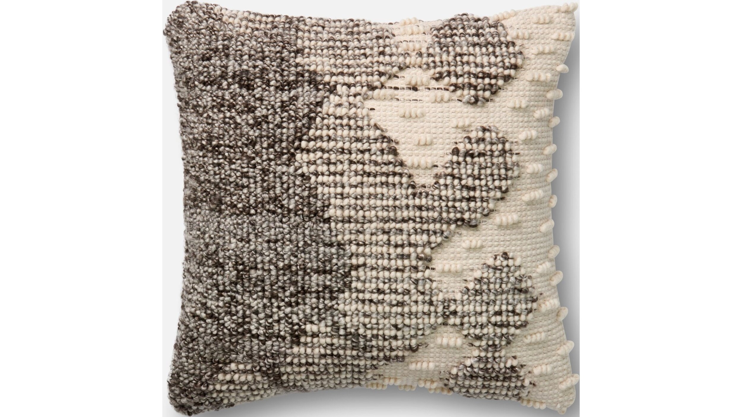 Patterned Gray Accent Pillow