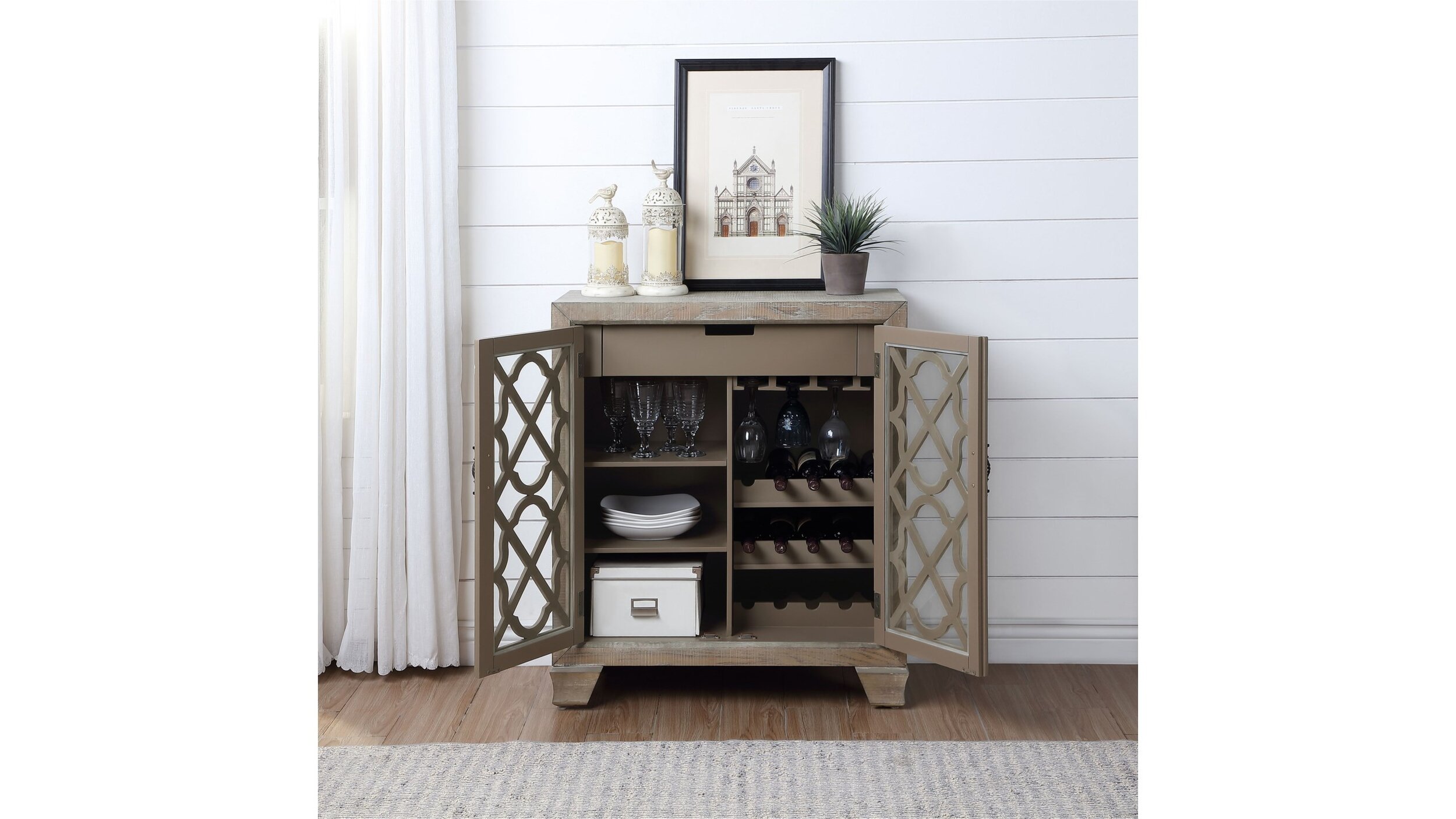 Relaxed Vintage Bar Cabinet