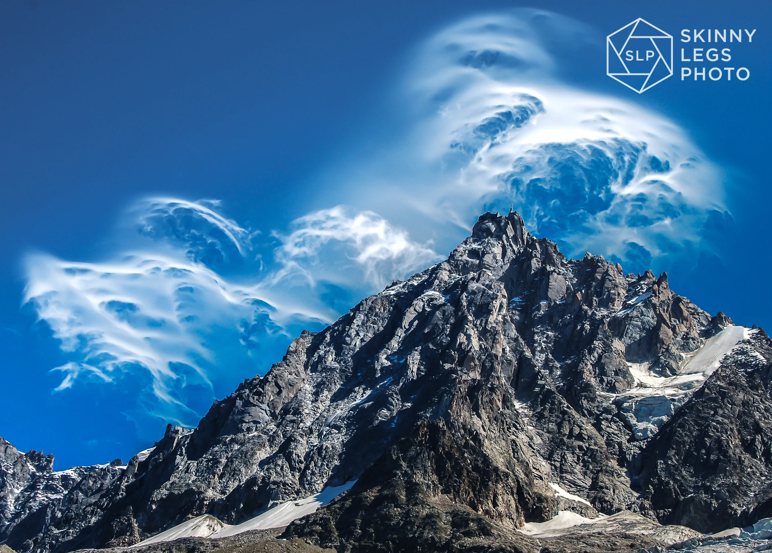 Clouds above Aiguille du Midi