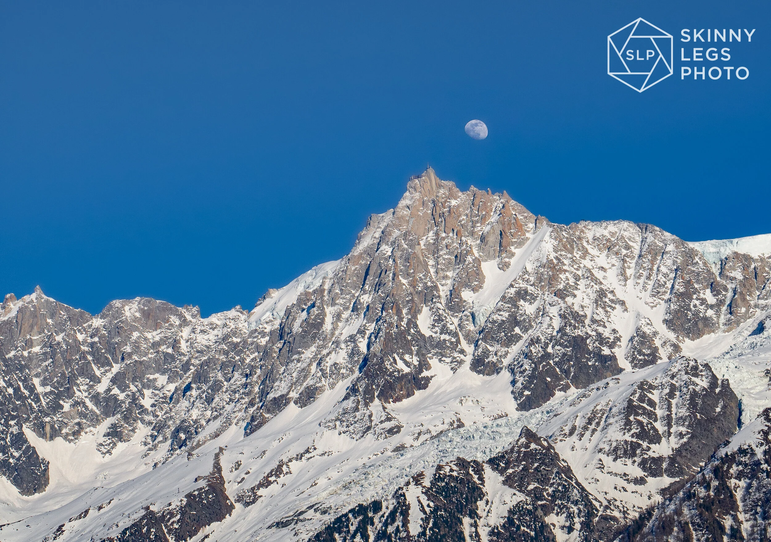 Aiguille du Midi and the Moon