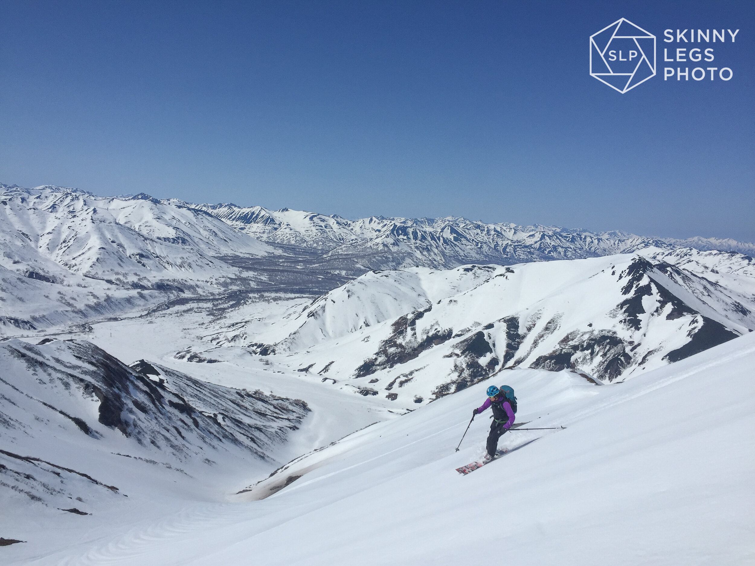 Ski descent Bakening Volcano