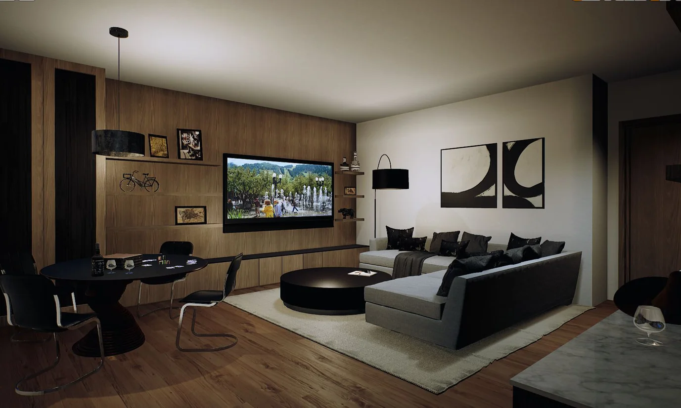 Lower level media / sitting room