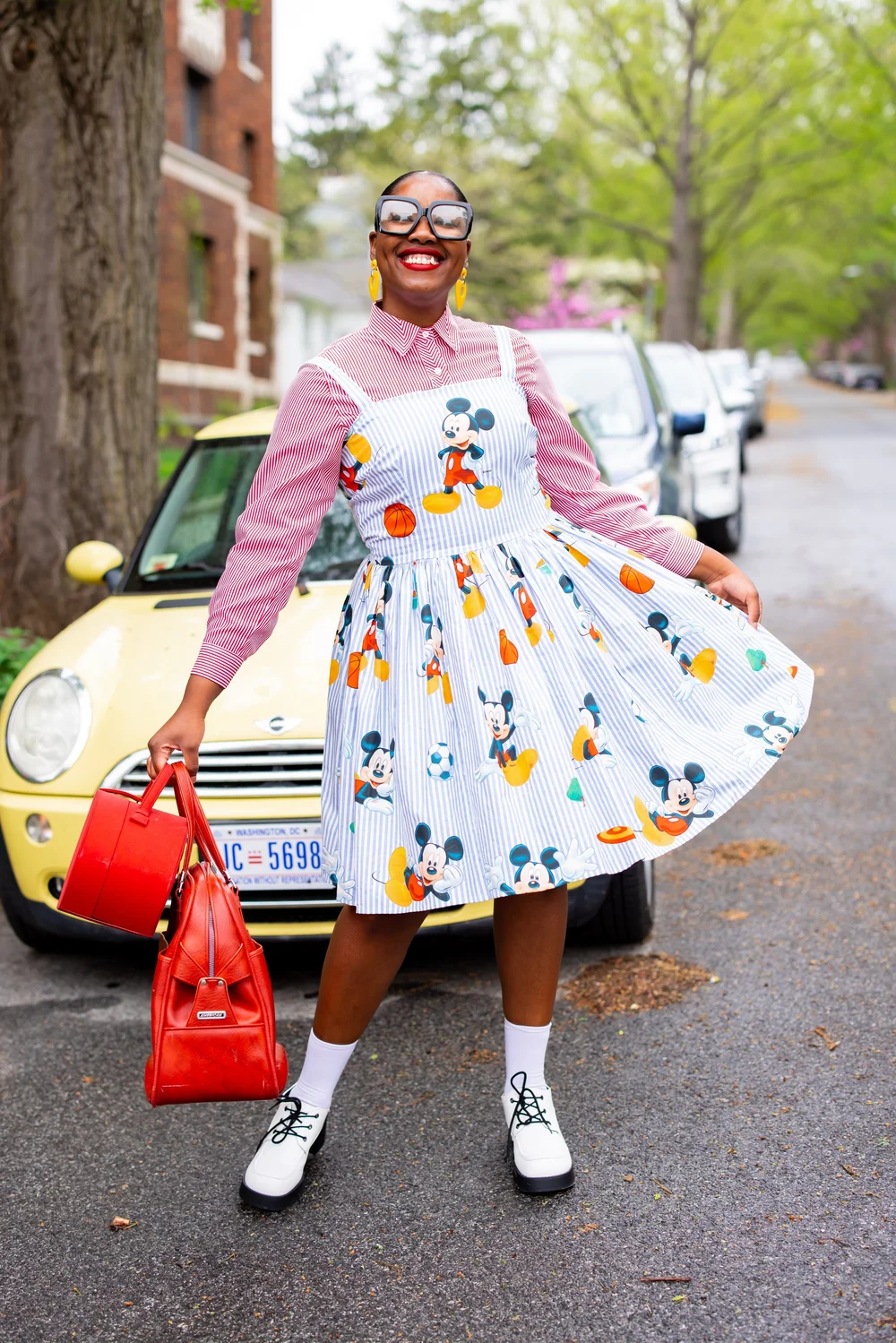 Statement Black and White Designed Print Dress  More Than Your Average