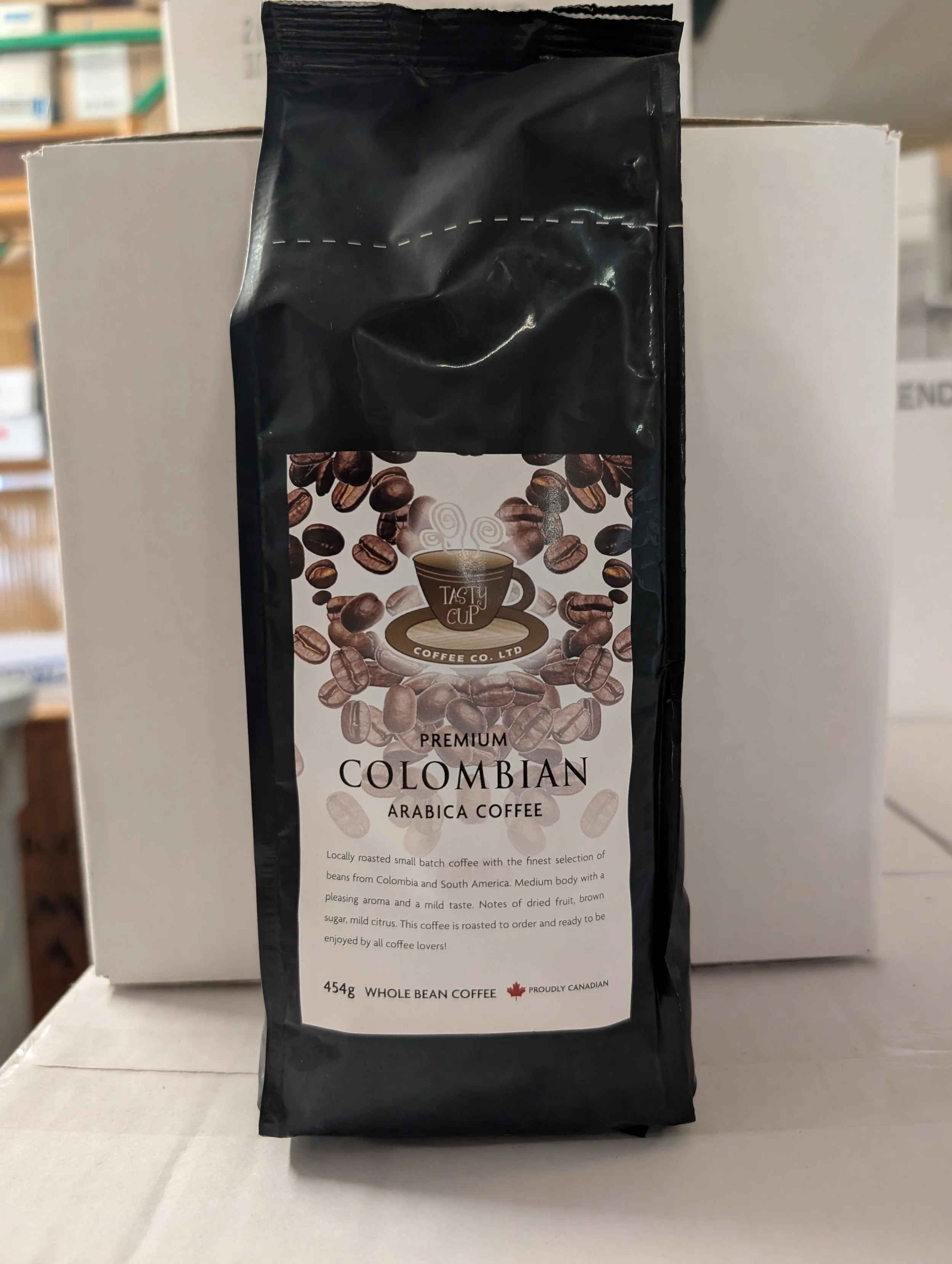PREMIUM COLOMBIAN COFFEE - WHOLE BEAN 454g