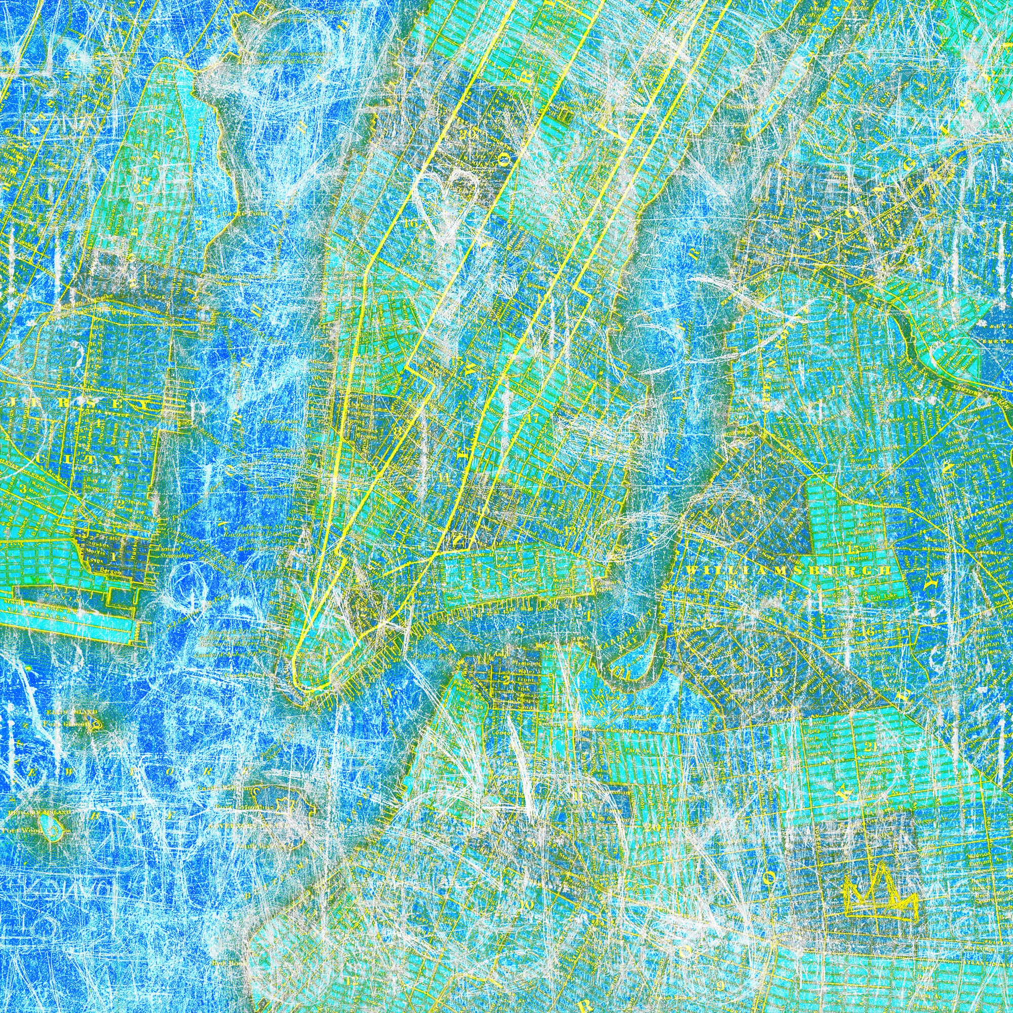 MAP OF BROOKLYN BLUE GREEN