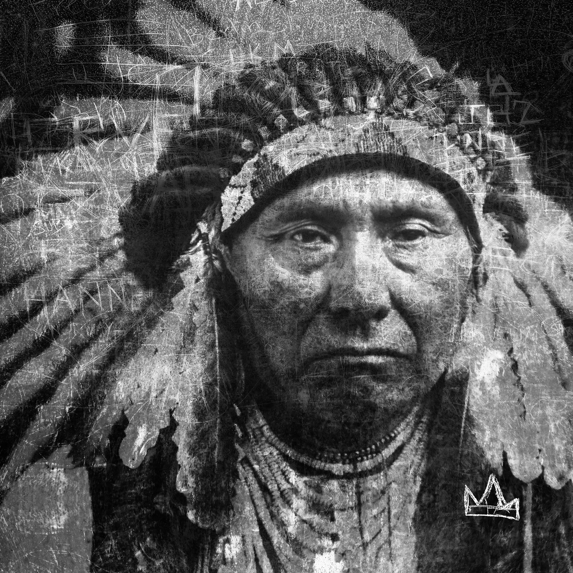 AMERICAN NATIVE GRAFFITI BLACK & WHITE