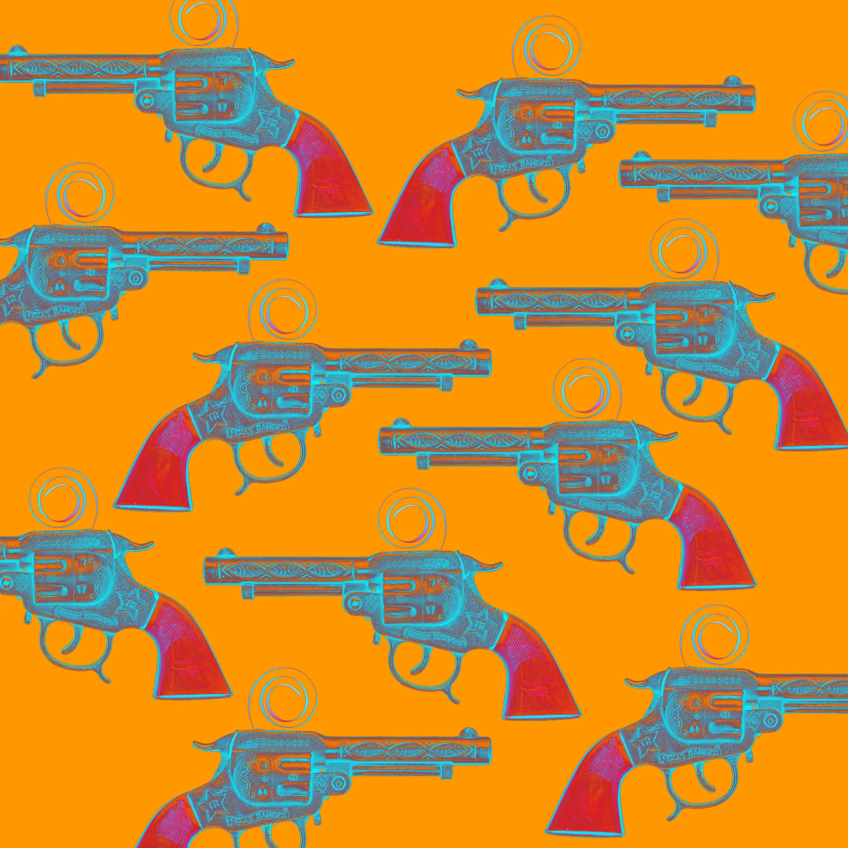 11 CAP GUNS ORANGE