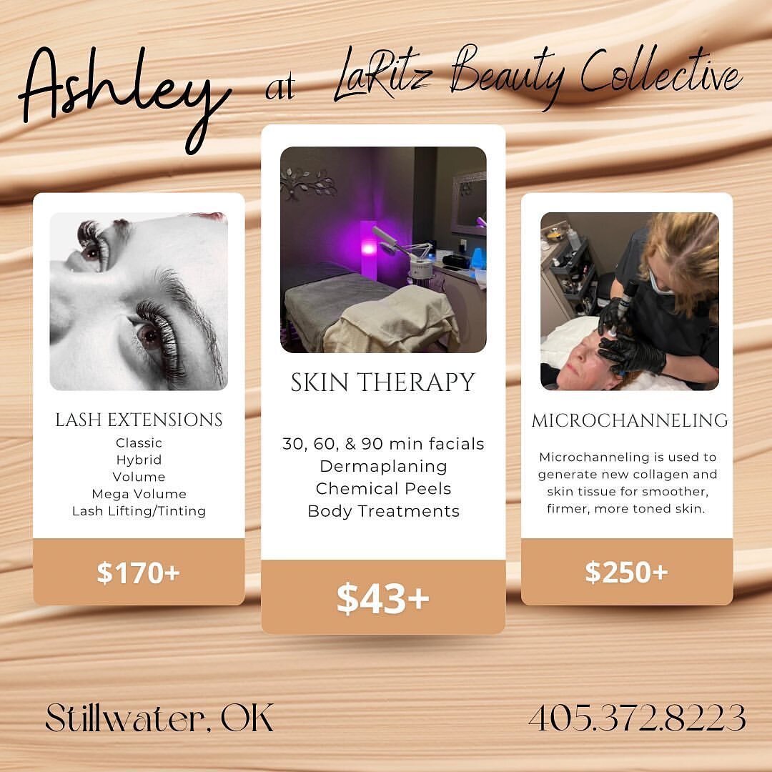 @ashley.sawyer87 Looking for a gift for graduation? Come grab a gift card for the LaRitz Beauty Collective spa!
~Facials
~Body Treatments 
~Lash Extensions 
~Lash Lifting
~Microchanneling

@laritzbeautycollective 
405-372-8223
laritzsalon.com

#larit