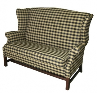 Wing back love seat