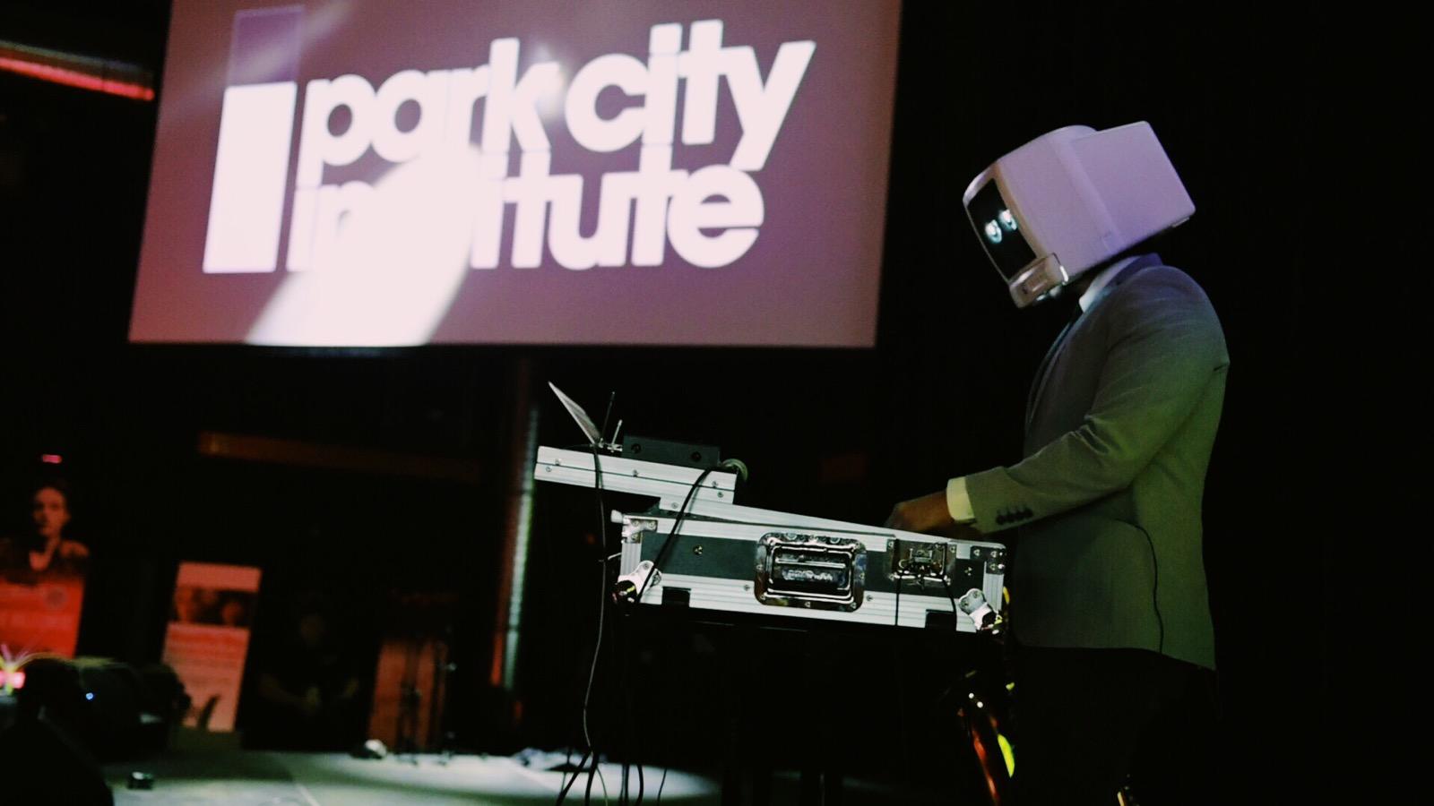 DJ Robot Dream DJing during the Sundance Film Festival 2019 in Park City