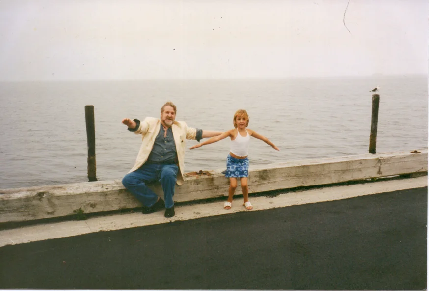 Dafey's Locker, New Bedford, MA. Johnny and Ellie play seagulls. We love you Johnny. ~ Ellie