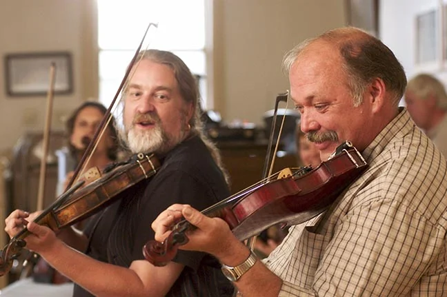 Jerry Holland and Johnny Cunningham. Photo by Jack Rowell