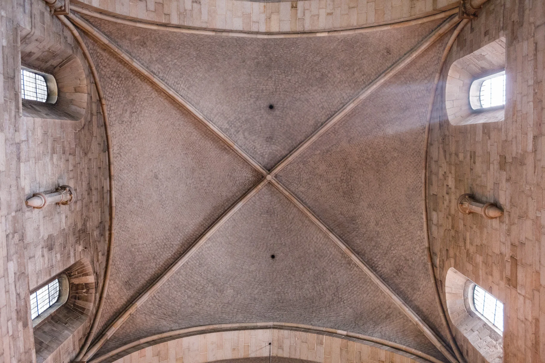 The ceiling of the Lund Domkyrka in Lund, Sweden.