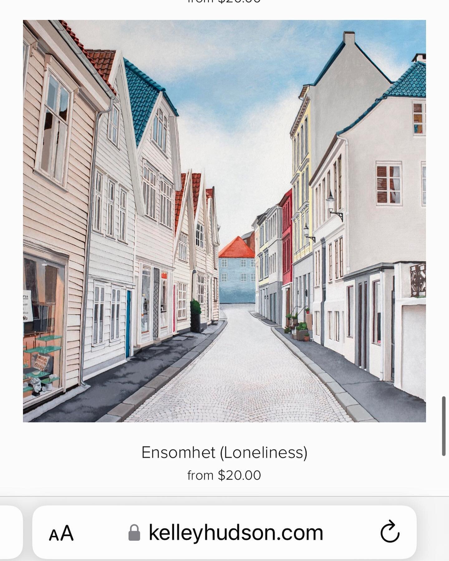 My painting #ensomhet is now available as a #print in my #printstore ❤️ link in bio 
&bull;
&bull;
&bull;
&bull;
&bull;
#prints #kelhudson #kelleyhudson #ensomhed #loneliness #acrylicpainting #printstore #norway #norwegian #norwegianlandscape #landsc